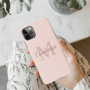 Personalized Pink iPhone Case   Monogram & Script 