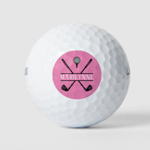 Personalized Pink Ladies  Golf Balls