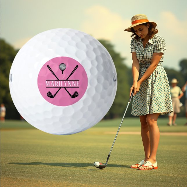 Personalized Pink Ladies  Golf Balls (Creator Uploaded)