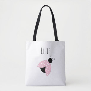 Personalized Pink Ladybug Bag
