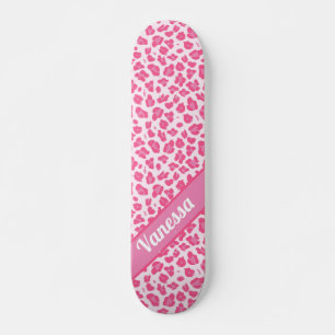 Personalized Pink Leopard Print - Girls  Skateboar Skateboard
