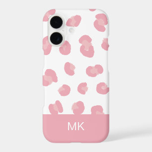 Personalized Pink Leopard Print Monogram