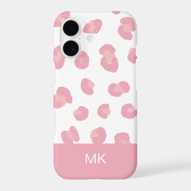 Personalized Pink Leopard Print Monogram (Verso)