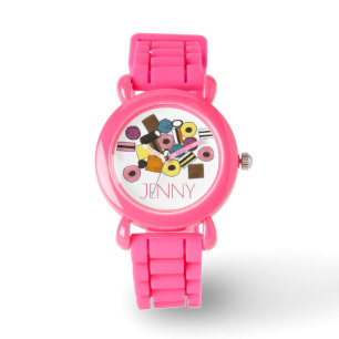 Personalized Pink Licorice Allsorts Candy Watch