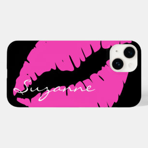 Personalized Pink Lips Case-Mate iPhone 14 Case