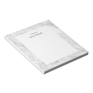 Personalized pink marble Notepad