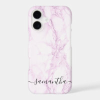 Personalized Pink Marble Script Name Typography