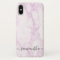 Personalized Pink Marble Script Name Typography