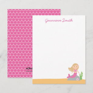Personalized Pink Mermaid Invitation