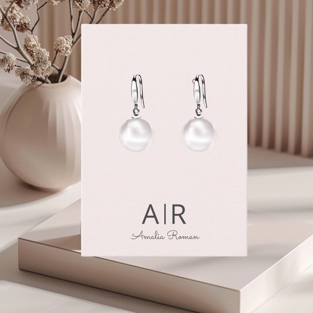 Personalized Pink Monogram Business Card (Creator Uploaded)