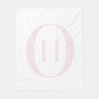 Personalized Pink Monogram Initial Luxury blanket