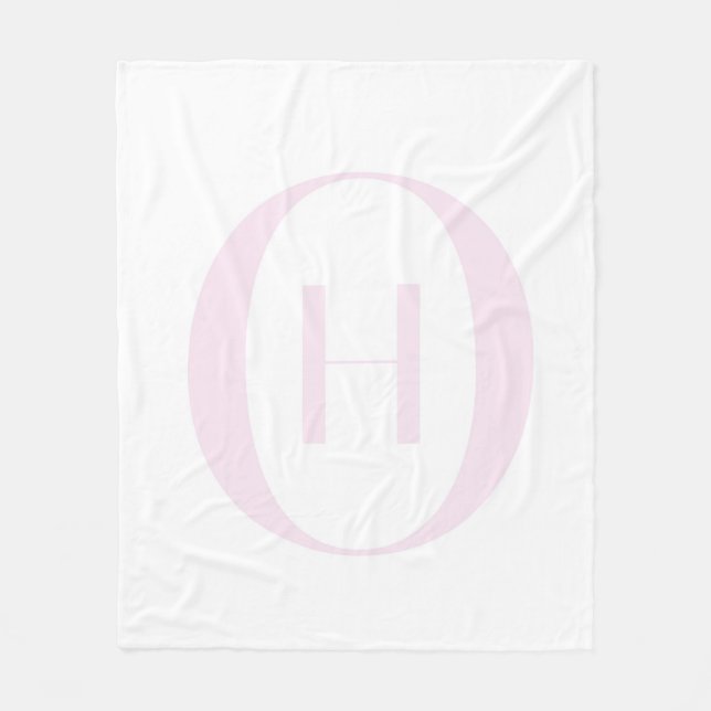 Personalized Pink Monogram Initial Luxury blanket (Front)