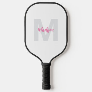 Personalized Pink Monogram Women's Pickleball Paddle