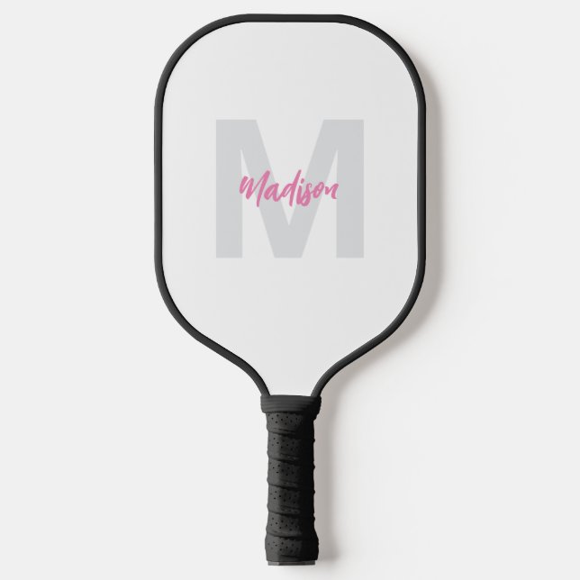 Personalized Pink Monogram Women's  Pickleball Paddle (Front)