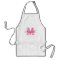 Personalized pink name monogram apron for women