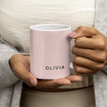 Personalized Pink & Name Monogram | Elegant Custom Coffee Mug<br><div class="desc">Add a touch of elegance to your belongings with this Personalized Pink & Name Monogram design. Featuring a soft pink background and a customizable name or initials, this design is perfect for showcasing your unique style. Ideal for gifts or personal use, it’s versatile and timeless. Whether it’s a phone case,...</div>