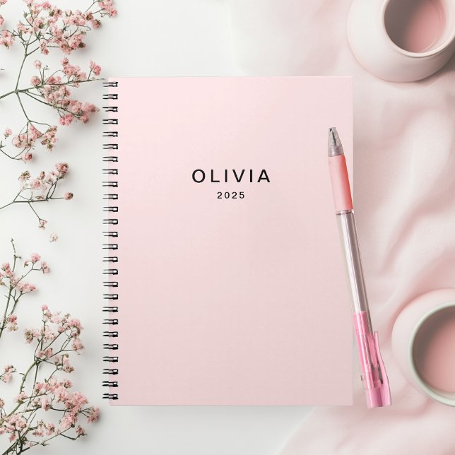 Personalized Pink & Name Monogram | Elegant Custom Notebook (Creator Uploaded)