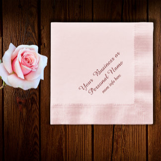 personalized pink napkins