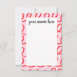 Personalized Pink Notecards