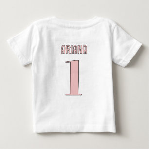 Personalized Pink One Silly Goose First Birthday Baby T-Shirt