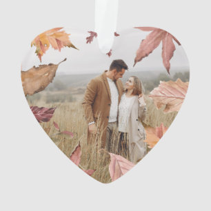 Personalized Pink Our First Christmas Photo Ornament