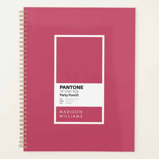 Personalized Pink Party Punch Notebook | Custom Planner (Front)