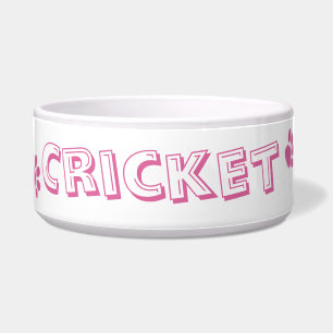 Personalized Pink "Paw Prints" Pet Bowl