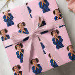 Personalized Pink Photo Collage Kids Birthday Wrapping Paper<br><div class="desc">Celebrate your child's special day with our Personalized Pink Photo Collage Kids Birthday Wrapping Paper! This charming design features a delightful pink background adorned with customizable photo frames, allowing you to add your favourite snapshots of your little one. Perfect for wrapping birthday presents with a personal touch, this wrapping paper...</div>