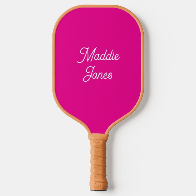 personalized Pink pickle ball paddle  (Front)