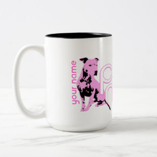 Personalized Pink Pitbull Mom Mug