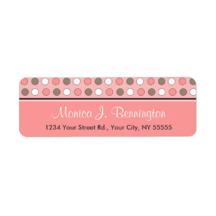 Personalized Pink Polka Dot Address Labels