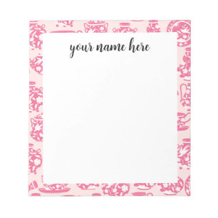 Personalized Pink Porcelain Notepad