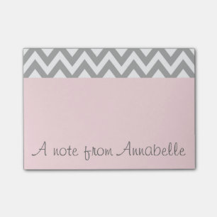 Personalized Pink Post It Notes Office Gift