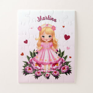 Personalized Pink Princess Dream Jigsaw Puzzle