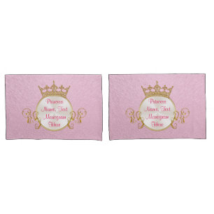 Personalized Pink Princess Pillow Case Set or 1