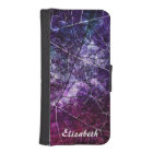 Personalized Pink Purple Crackled Lacquer Texture