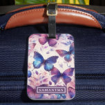 Personalized Pink Purple Watercolor Butterfly Luggage Tag<br><div class="desc">Elevate your journey with our Pink Purple Watercolor Butterfly Luggage Tag – a chic blend of butterfly art and personalized elegance. Identify your luggage with style!</div>