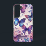 Personalized Pink Purple Watercolor Butterfly Samsung Galaxy Case<br><div class="desc">Elevate your Samsung Galaxy S22 with our Pink Purple Watercolor Butterfly Case. A mesmerizing blend of delicate butterflies in vibrant hues brings a touch of artistry to your device. Embrace nature's elegance and make a statement that's uniquely yours with this personalized and enchanting accessory.</div>