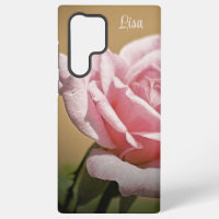 Personalized Pink Rose Flower Samsung Case