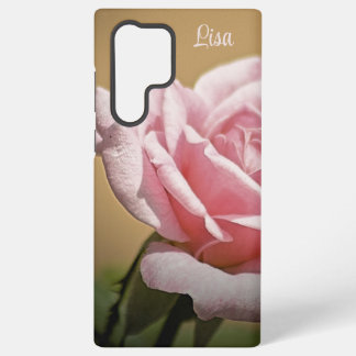 Personalized Pink Rose Flower Samsung Case 