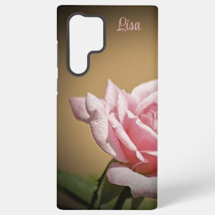 Personalized Pink Rose Flower Samsung Case