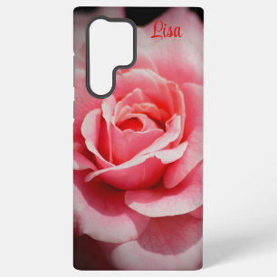 Personalized Pink Rose Flower Samsung Case