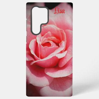 Personalized Pink Rose Flower Samsung Case 