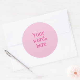 Personalized Pink Round Stickers