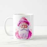 Personalized Pink Santa and Snowman Christmas Coffee Mug<br><div class="desc">Watercolor pink Santa and Snowman grandma or personalized Christmas mug.</div>