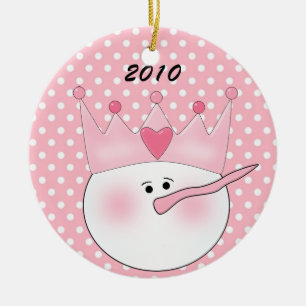Personalized Pink Snow Princess Ornament