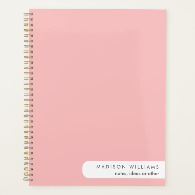 Personalized Pink Spiral Notebook –Custome Planner (Front)