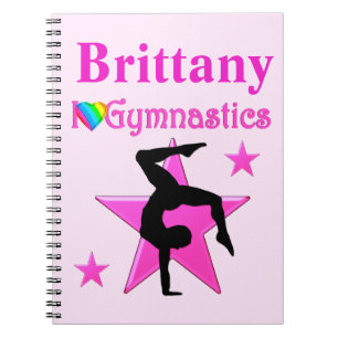 PERSONALIZED PINK STAR GYMNASTICS JOURNAL
