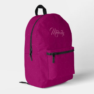 Personalized Pink Starry Night Celestial pattern Printed Backpack