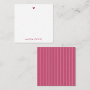 Personalized Pink Stripe Card